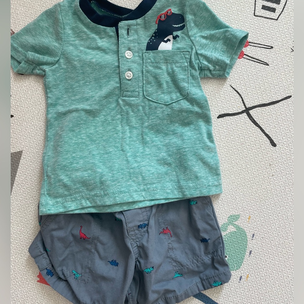 Dinosaur shirt and shorts